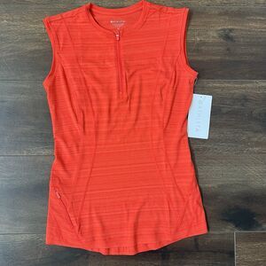 Athleta Pacifica IIIUME Women's Size XS X-Small UPF Red Orange Fitted Tank Top